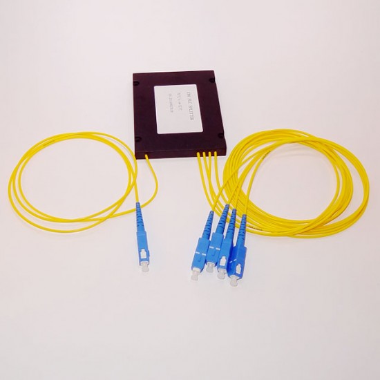 PLC splitter 1x4 PC, ABS BOX PLC splitter 1x4 PC, ABS BOX