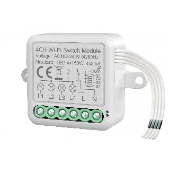 RSH-WiFi-SB04-SW 4 gang switch RSH-WiFi-SB04-SW 4 gang switch